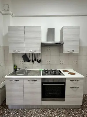 a kitchen with a stove and a sink at Cozy House Roma - San Giovanni in Rome