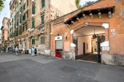 a group of people standing outside of a building at Vatican Museums Cozy Apartment in Rome