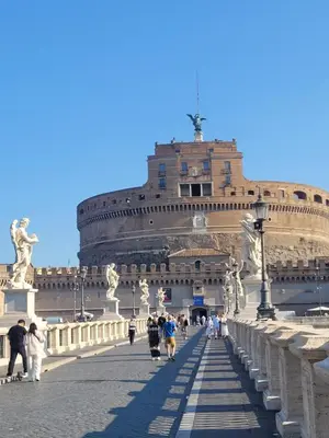 a large building with people walking in front of it at Mini Loft MaDi' in Rome