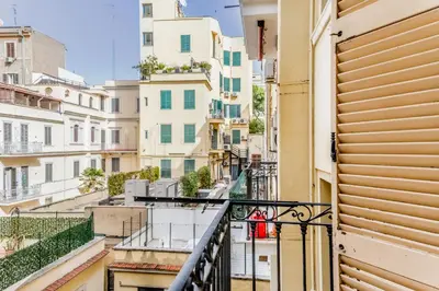 a view from a balcony of buildings at BBHOME Eleganza e comfort unico in San Giovanni district in Rome