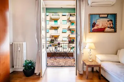 a living room with a view of a apartment at Vatican Blossom in Rome