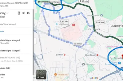 a screenshot of a google maps page with a map of a city at Little Villa Well connected in Rome