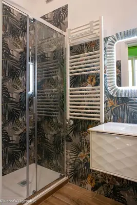a bathroom with a shower and a sink at Sophie's choice 3 e Sophie's choice 4 in Rome