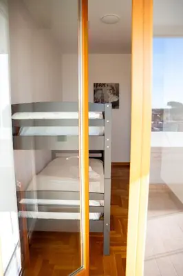 a closet with a bunk bed in a room at Aurelia Vatican City Apartment in Rome