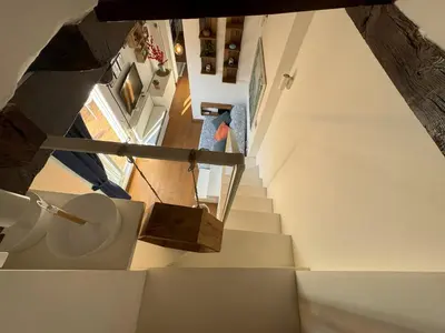 a staircase with a toilet in a room at Pantheon Gabbianina Home in Rome