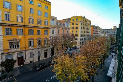 an aerial view of a city street with buildings at Prestige Crescenzio in Rome