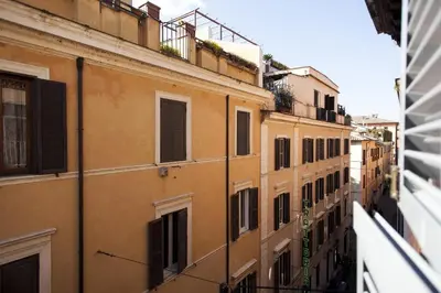 a view of a building from a window at Casa Belsiana in Rome
