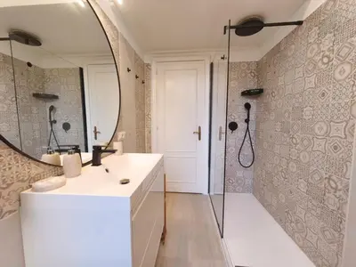 a bathroom with a sink and a mirror at Guest House Garofano in Rome