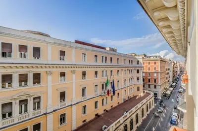 a view from the window of a building at Roman Holiday Repubblica in Rome