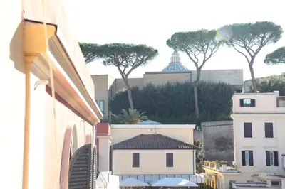 a view of a city with trees and buildings at MGFCandia111 - Appartamento al Vaticano in Rome