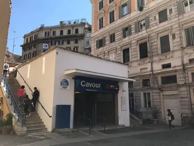 a group of people standing outside of a building at Il Mandorlo a Monti in Rome