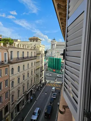 a view of a city street from a building at You'RhomeSuite in Rome