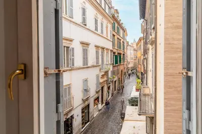 a view of an alley from an apartment window at Navona Stylish Apartment - Up to 5 People in Rome