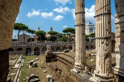 a view of the ruins of the colosseum from inside the building at Empire Loft in the shadow of Colosseum in Rome