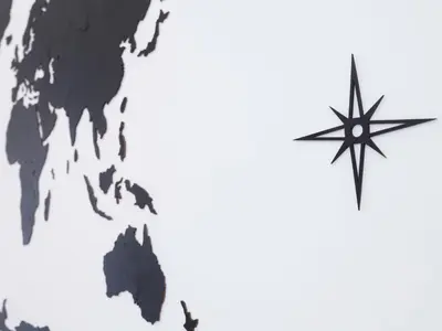 a map of the world with a star on it at Alloggio Roma San Pietro da Silvia in Rome