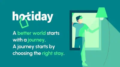 a better world starts with a journey a journey starts by choosing the right stay graphic at HOTIDAY Room Collection - Roma Barberini in Rome