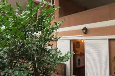 a light bulb hanging from a wall in a train station at Casa del Koala al Gemelli Hospital in Rome