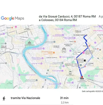 a map of the google mapsktopktopktop at C3 Top Class Apartment, 2 camere da letto, 2 bagni, giardino distante 15 minuti a piedi da Fontana di Trevi in Rome