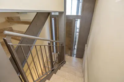 a view of a staircase in a building at Chic Spanish Steps Retreat in Rome