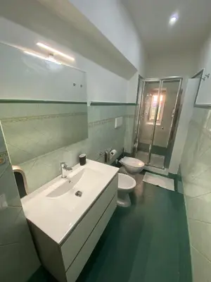 a bathroom with a toilet and a sink at Domus Porta Furba in Rome