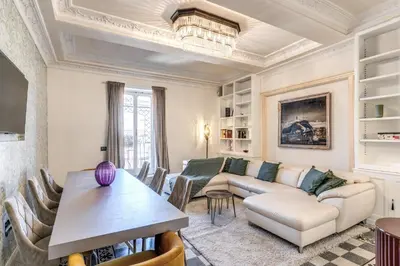 a living room with a couch and a table at Emily in Rome in Rome