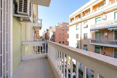 a balcony in a city with buildings at Casa Romana Vaticano-Metro in Rome