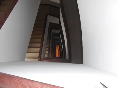 a view of a staircase in a building at Via Cipro in Rome