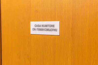 a sign on a wooden door with a sign on it at Easy Host Apt Casa Numitore in Rome