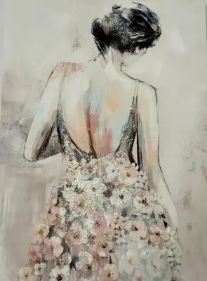 a painting of a woman in a dress at Residenza Labicana Luxury Apartment- Free Parking in Rome