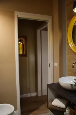 a bathroom with a sink and a mirror at OldStation in Rome