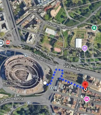 a map of the approximate location of the proposed arena at Alma at Colosseum Luxury Apartment with View in Rome