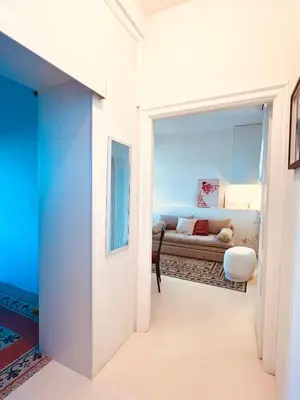 a living room with a couch and a table at Clarus apartment in Rome in Rome