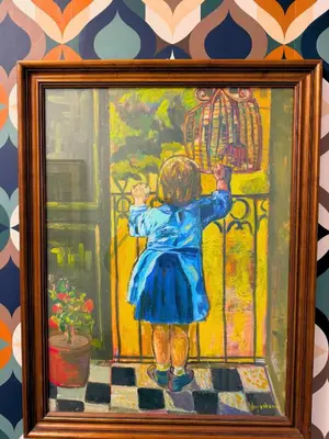 a framed picture of a painting on a wall at Luxury Jacuzzi Suites Rome - You Rhome in Rome