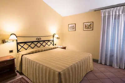 a bedroom with a large bed and a window at Hotel Bramante in Rome