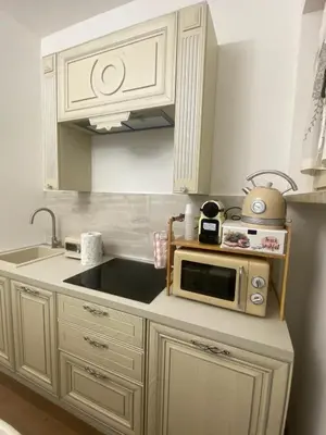 a kitchen with a sink and a microwave at Colosseo luxury home in Rome