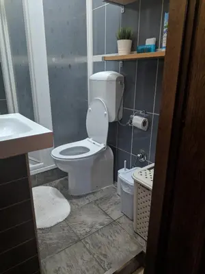 a bathroom with a toilet and a sink at Gina B&B in Rome