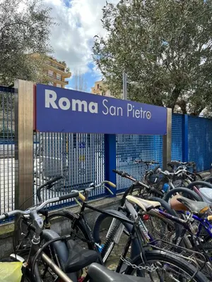 a bunch of bikes parked in front of a fence at Vatican Loft a pochi passi da piazza San Pietro in Rome