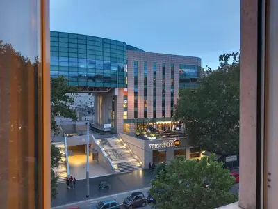 a view from a window of a building with a street at Mila House in Rome