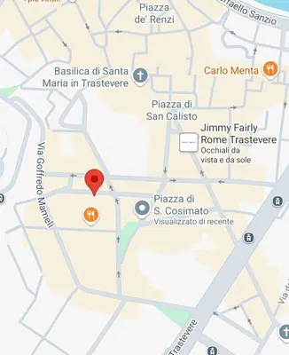 a map of santa margarita market in trastevere at Trastevere Bertani MiniApartment in Rome