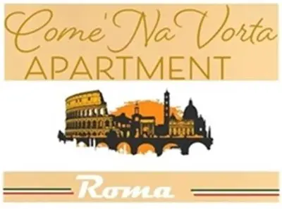 a sign with a picture of a city at Come' Na Vorta Apartment in Rome