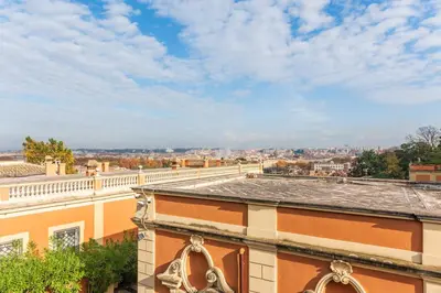 a view from the roof of a building at Skylife Modern 4-Bedroom Trastevere Apartment in Rome