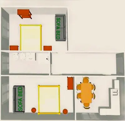 a lego house with a yellow figure in the middle at San Peter Vatican City quiet and lovely apartment in Rome