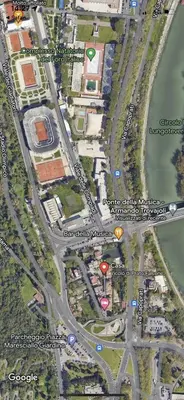 a screenshot of a map of a city at Appartamento casa Vittoria Centro citt vicino allo stadio olimpico in Rome