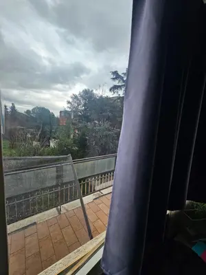 a view from a window of a balcony with a view at CS Banchetto Apt 2 pax in Rome