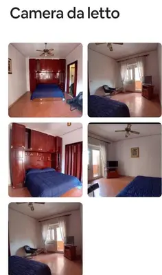 four different pictures of a bedroom with a bed and a room at Intero appartamento Marconi in Rome