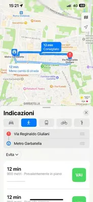 a screenshot of a map of a city at Da Elisa e Davide House in Rome