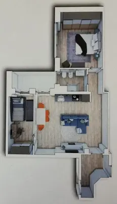 a drawing of a floor plan of a house at DimorAlexis, the house in front of Vatican's walls in Rome