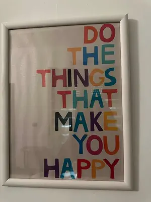 a painting with the words do the things that make you happy at Cute apartment next to vatican in Rome