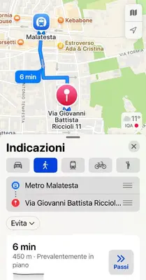 a screenshot of a cell phone with a map at Piignetoo Apartment in Rome