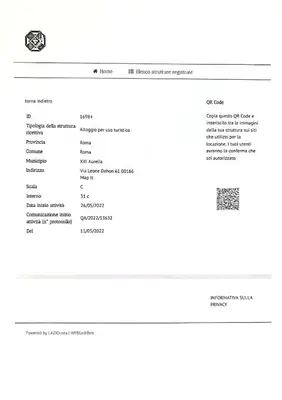 a screenshot of a page of a website with a document at Exceptional near Vatican flat with swimming pool in Rome